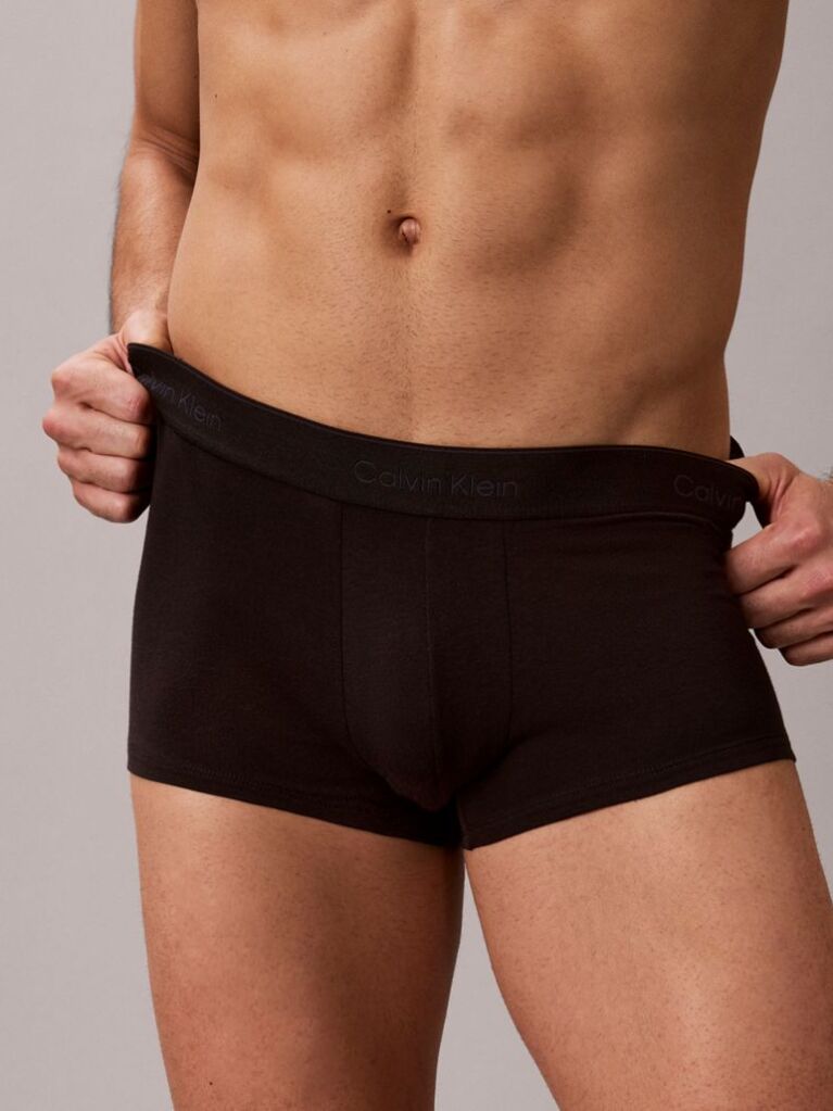 Negru Set 3 Boxeri Cu Talie Joasa – Icon Cotton Stretch  Barbati