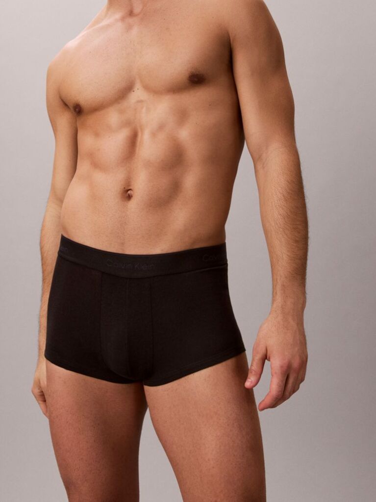 Negru Set 3 Boxeri Cu Talie Joasa – Icon Cotton Stretch  Barbati