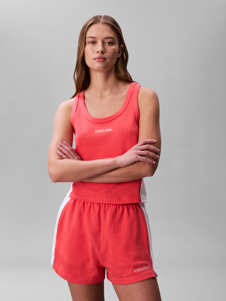Roz Pantaloni Scurti De Plaja Din Jersey De Bumbac  Femei