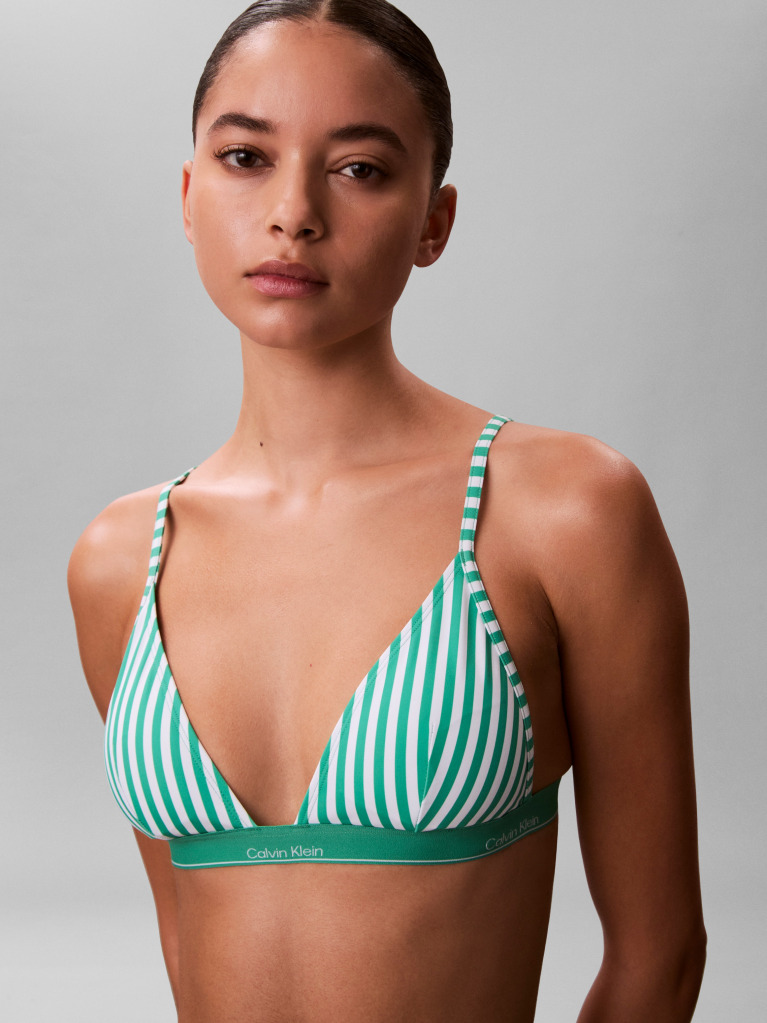 Verde Sutien De Baie Triunghi - CK Icon  Femei