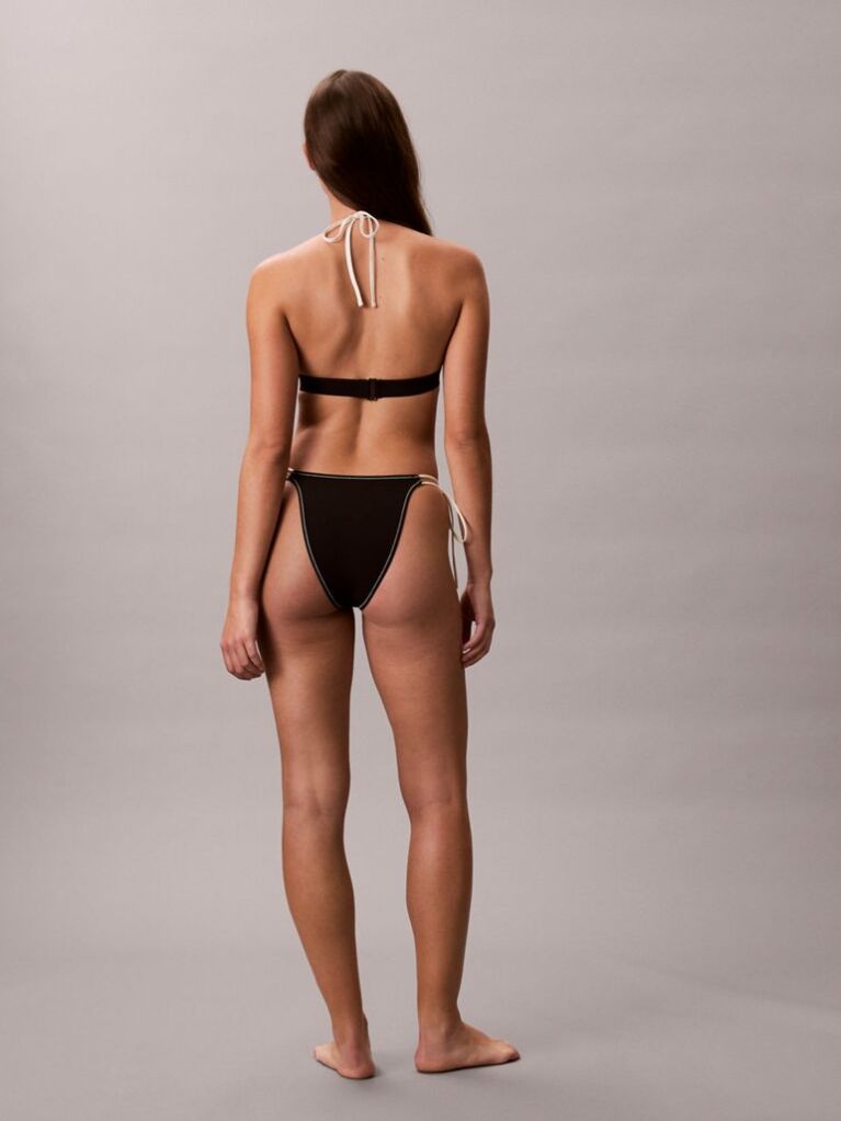 Negru Sutien De Baie Tip Triunghi Halter - CK Monogram  Femei