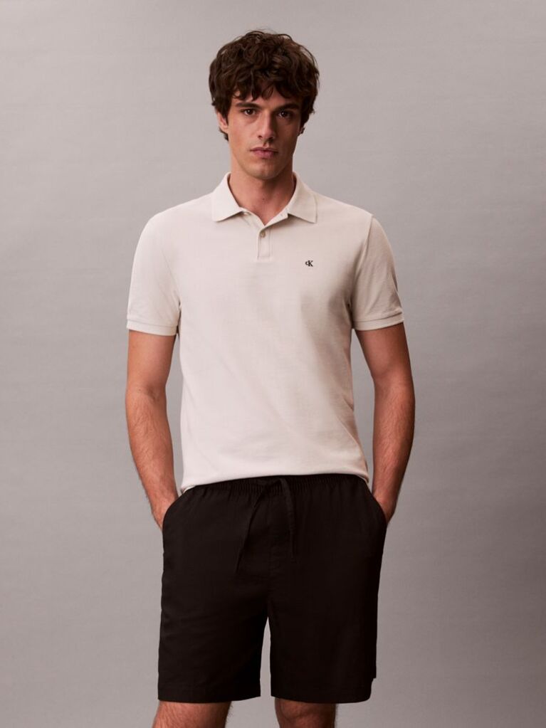 Bej Tricou Polo Din Bumbac Piqué  Barbati