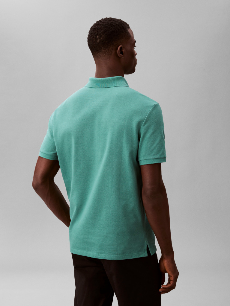 Verde Tricou Polo Din Bumbac Piqué  Barbati