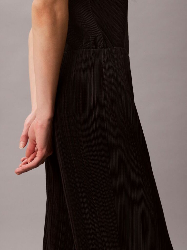 Negru Pantaloni Lounge Plisati Cu Talie Elastica  Femei