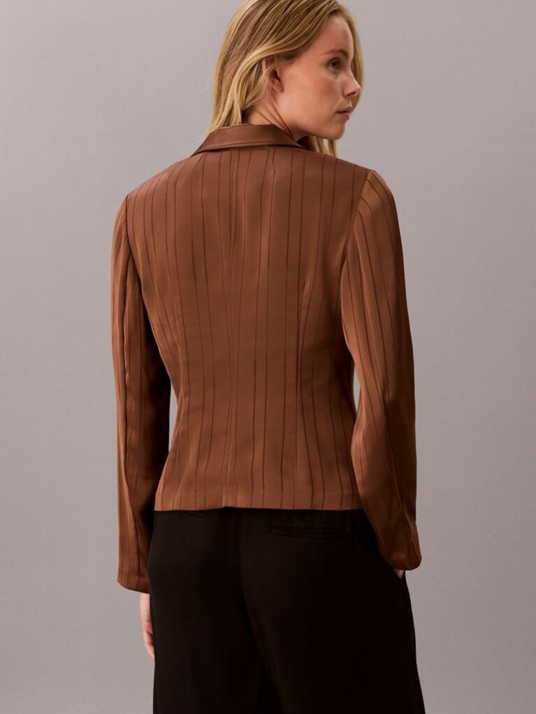 Maro Bluza Slim Fit Cu Dungi Texturate  Femei