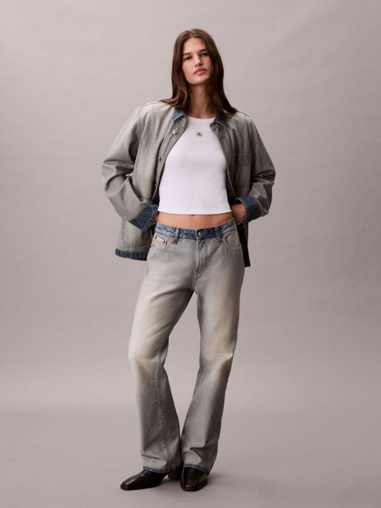 Alb Tricou Slim Din Bumbac Reiat Cu Emblema  Femei