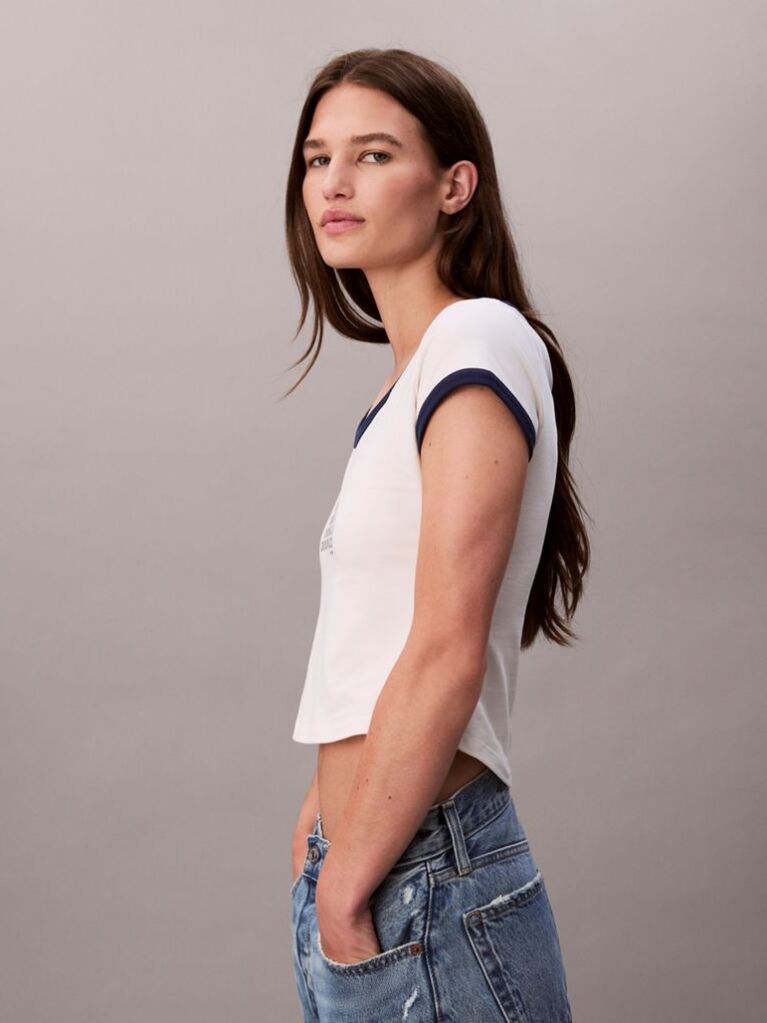 Alb Tricou Cu Maneca Scurta  Femei