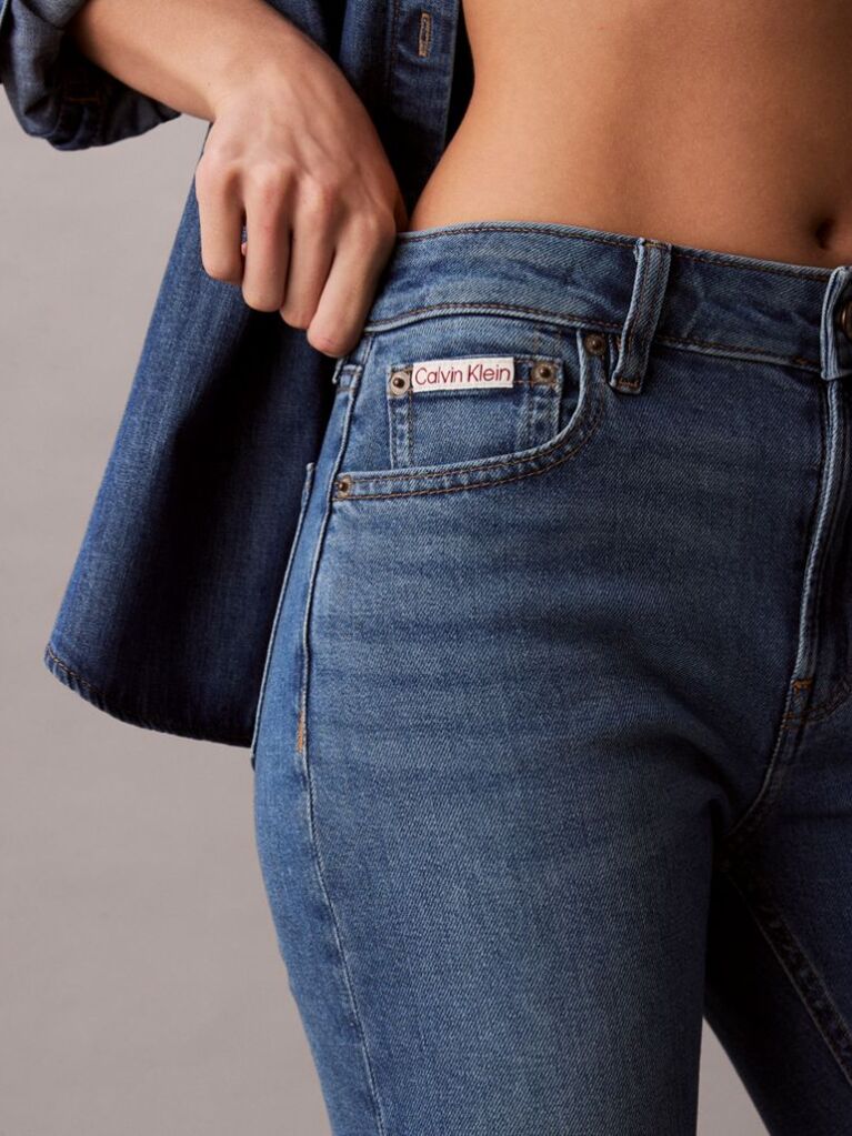Denim Blugi Slim Cu Talie Medie  Femei
