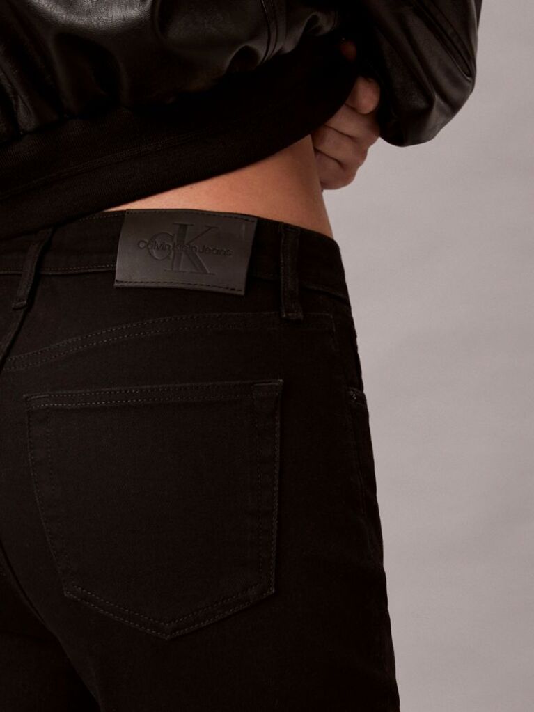 Negru Blugi Skinny Cu Talie Bootcut  Femei