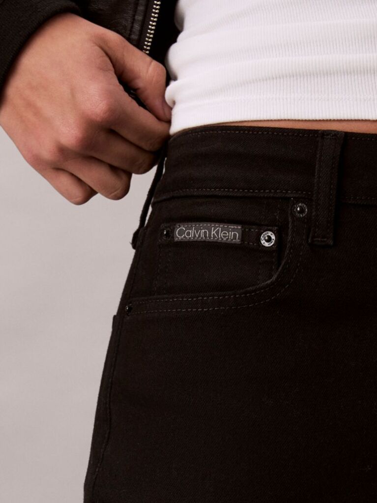 Negru Blugi Skinny Cu Talie Bootcut  Femei