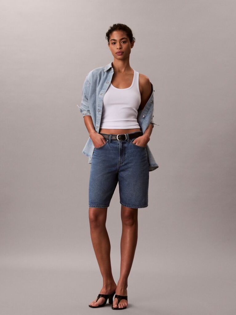 Denim Pantaloni Scurti Bermuda Din Denim  Femei