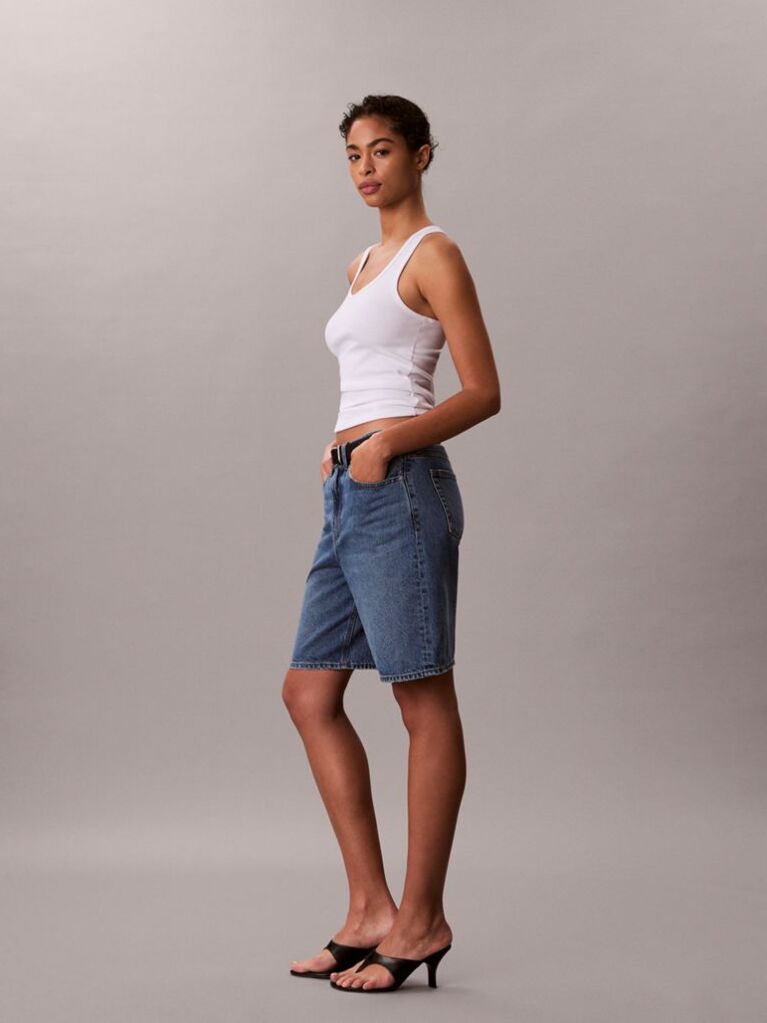 Denim Pantaloni Scurti Bermuda Din Denim  Femei