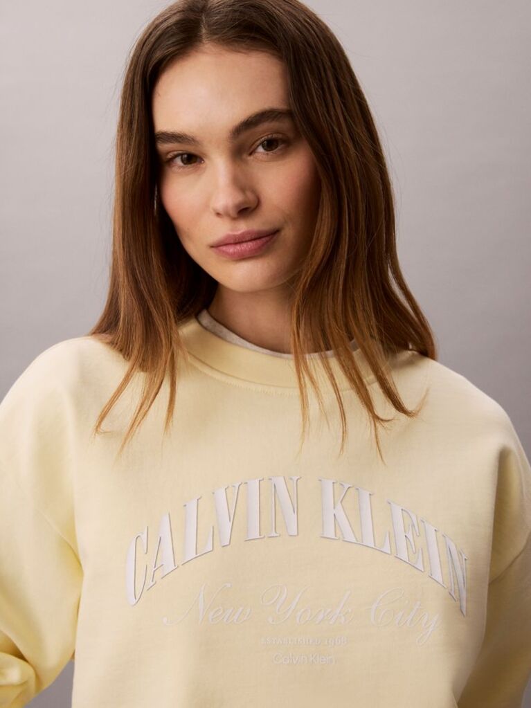 Galben Hanorac Cu Logo Varsity  Femei