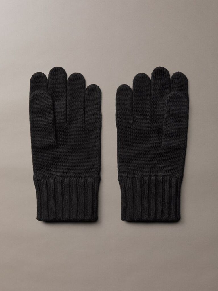 Black Pure Cotton Beanie and Gloves Set  Men