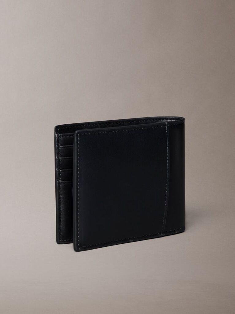 Negru Portofel Compact Din Piele Cu Protectie RFID  Barbati
