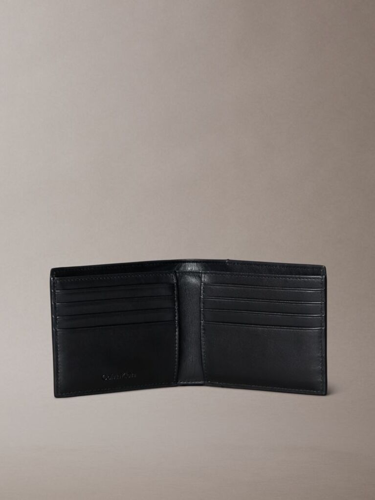 Negru Portofel Compact Din Piele Cu Protectie RFID  Barbati