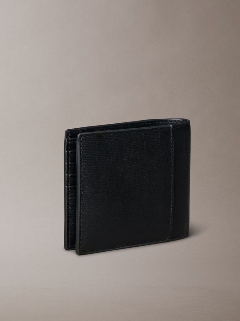 Negru Portofel Pliabil Din Piele Cu Protectie RFID  Barbati
