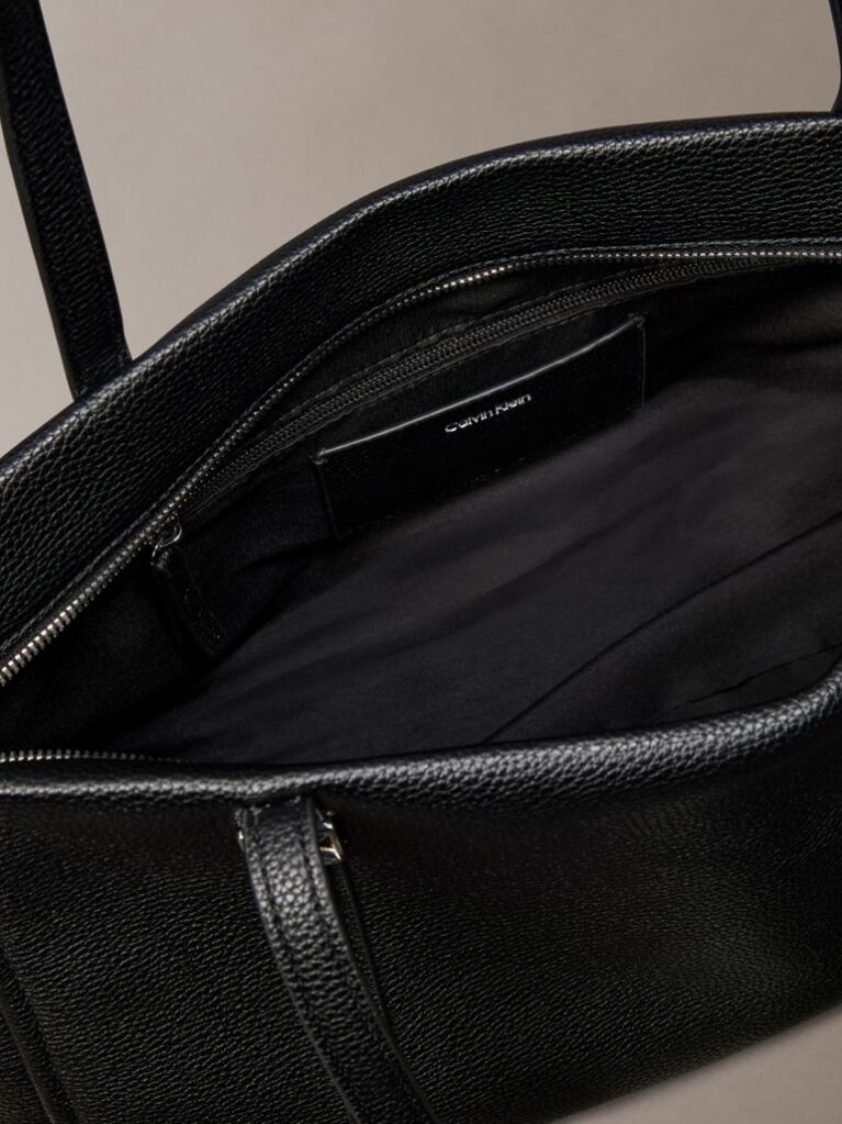 Negru Geanta Tote Din Piele Granulata  Femei