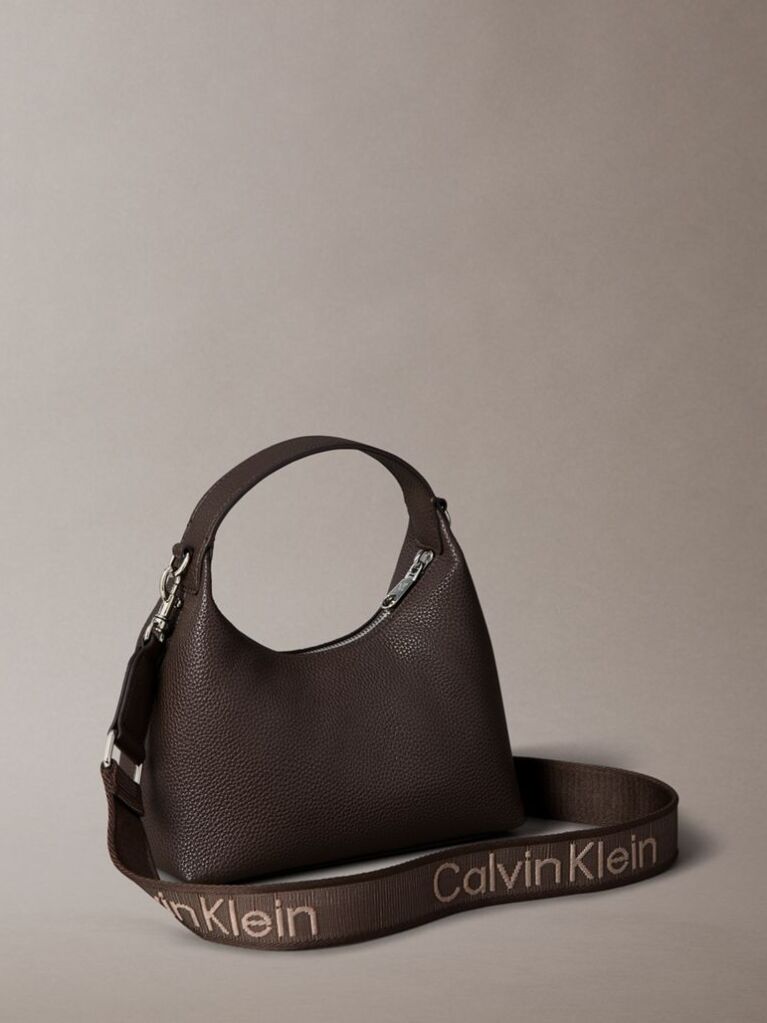 Maro Geanta Crossbody Texturata Cu Logo Pe Bareta  Femei