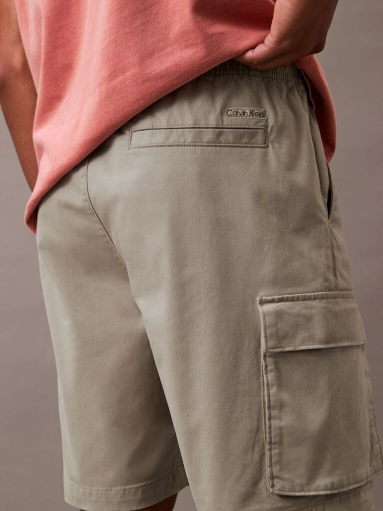 Maro Pantaloni Scurti Cargo Din Bumbac Twill  Barbati