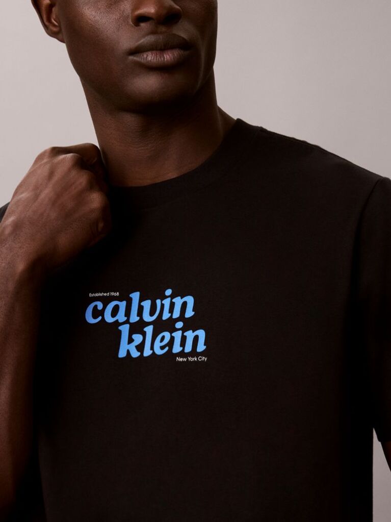 Negru Tricou Lejer Cu Logo  Barbati