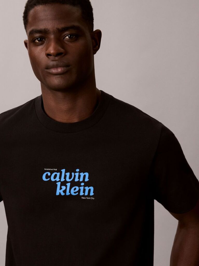 Negru Tricou Lejer Cu Logo  Barbati