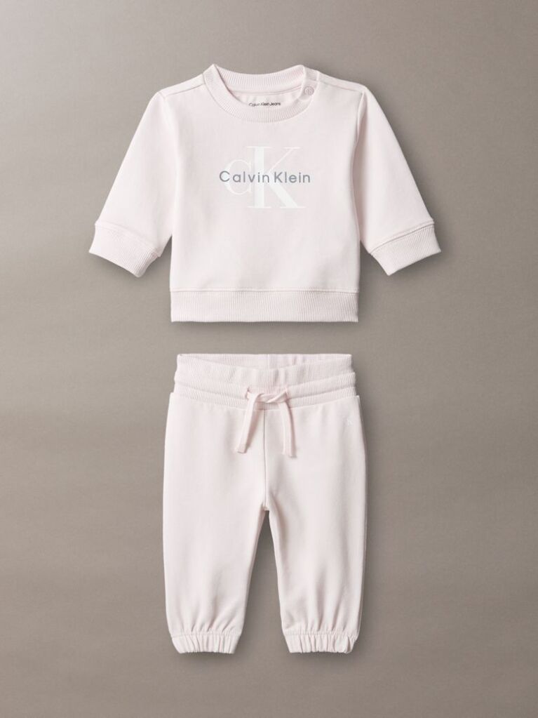 Roz Set Monologo Din Bluza De Trening Si Pantaloni Jogger  Nou-nascuti