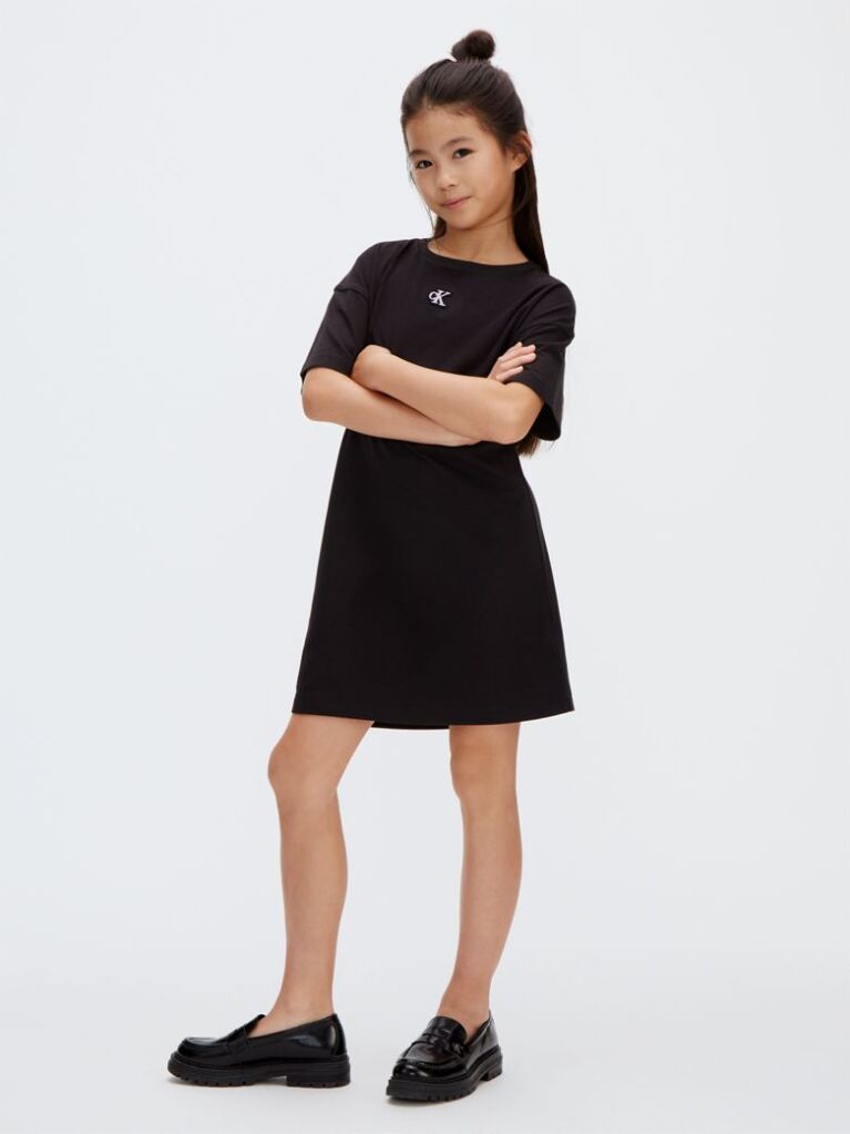 Negru Rochie Tip Tricou  Fete