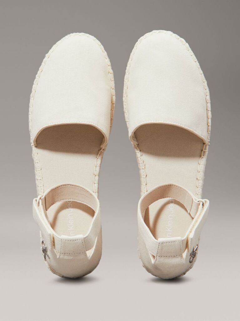 Alb Espadrile Cu Platforma Din Material Textil  Femei