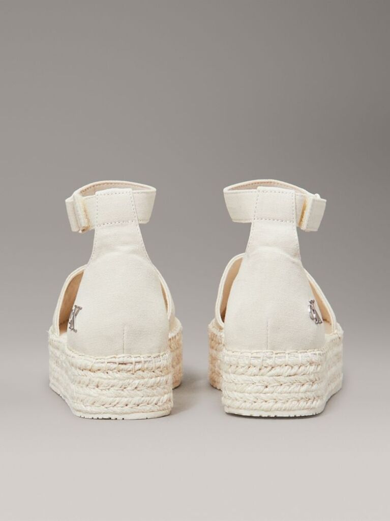 Alb Espadrile Cu Platforma Din Material Textil  Femei