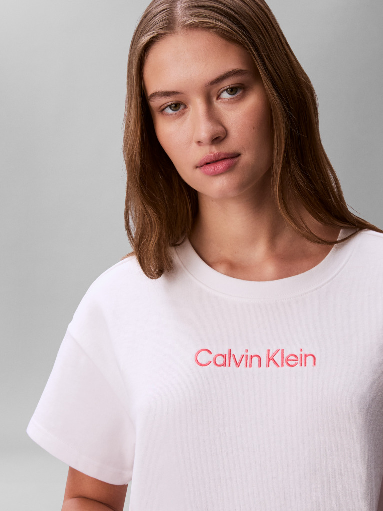 Alb Tricou De Plaja Cropped  Femei