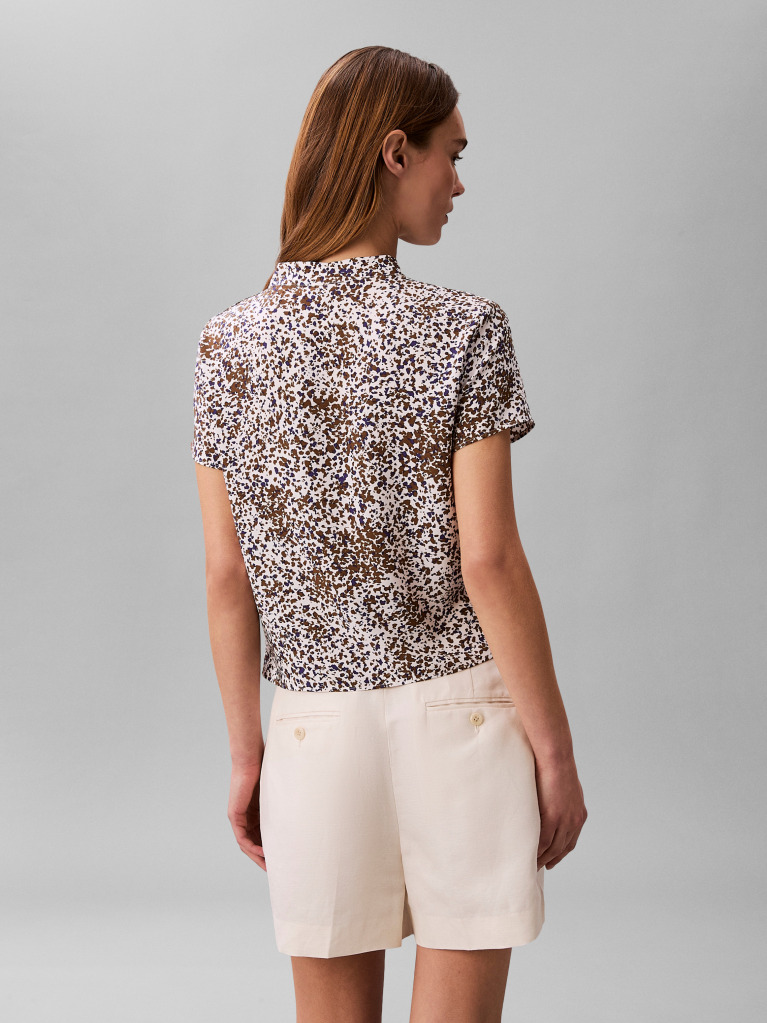 Multi Top Wrap Din Crep Cu Imprimeu  Femei