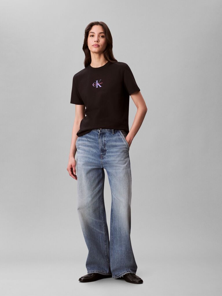 Negru Tricou Cu Maneca Scurta  Femei
