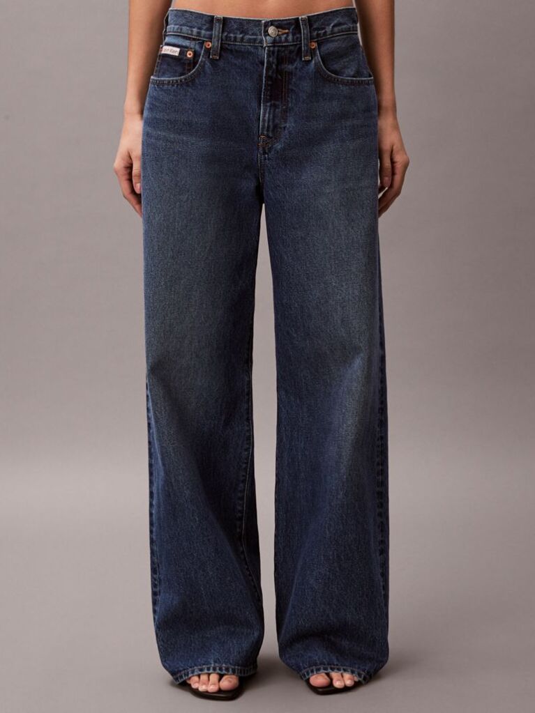 Denim Blugi Cu Croiala Wide Leg  Femei