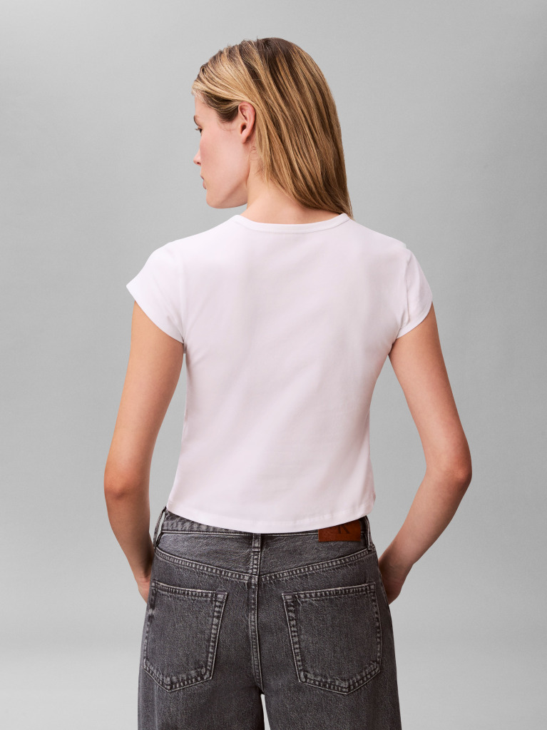 Alb Tricou Baby Fit  Femei