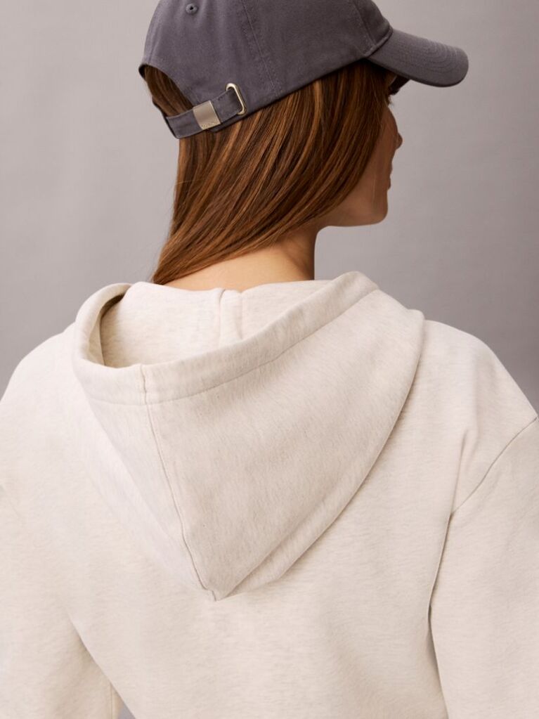 Bej Hanorac Cropped Cu Fermoar Si Tiv Elastic Cu Logo  Femei