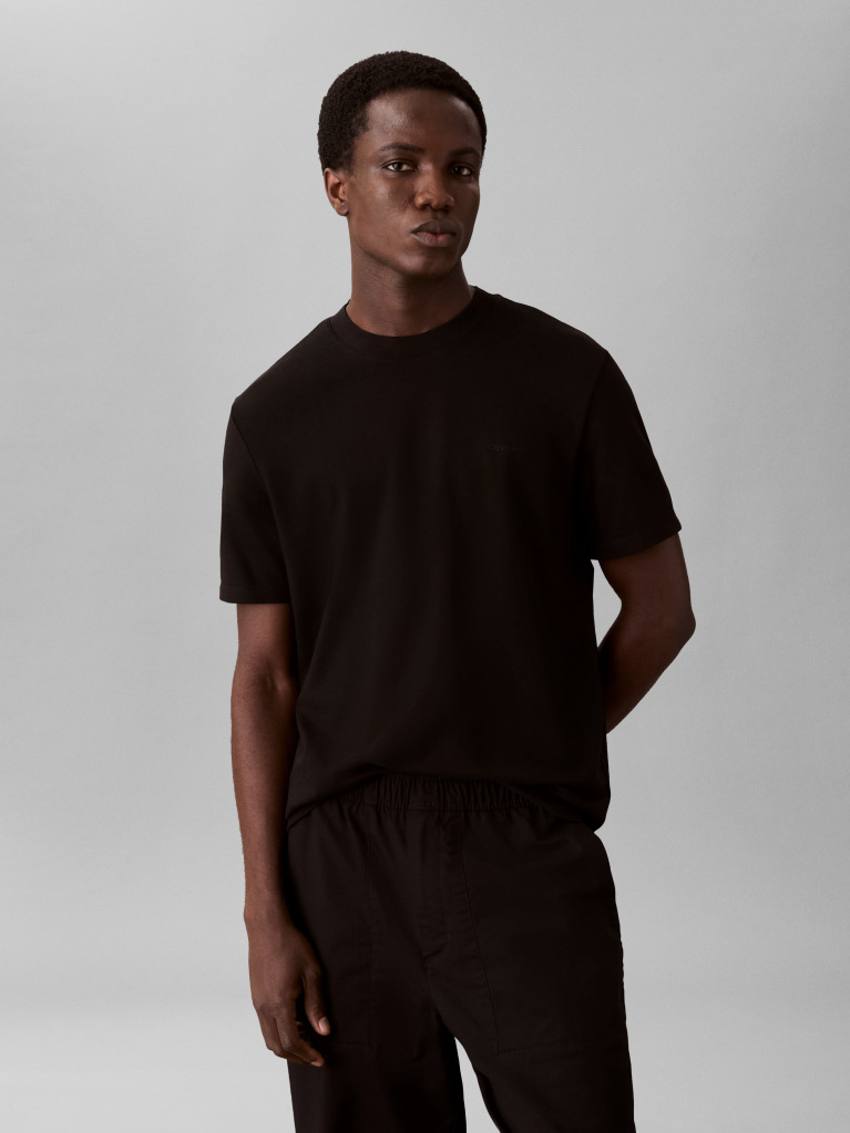 Negru Tricou Din Tech Interlock  Barbati