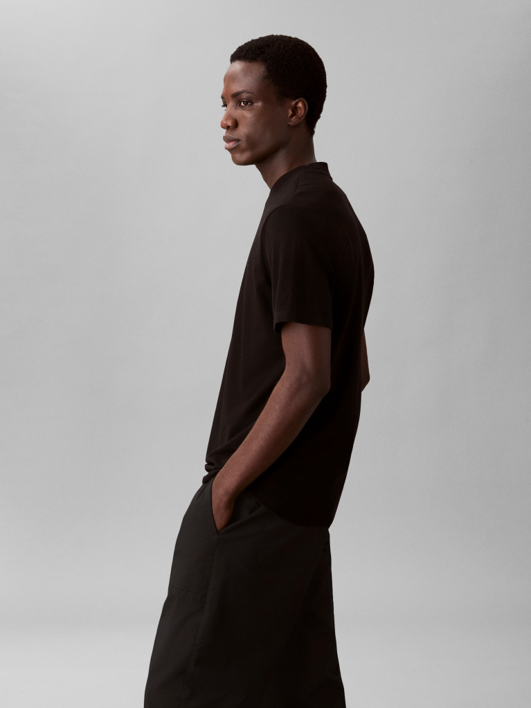Negru Tricou Din Tech Interlock  Barbati
