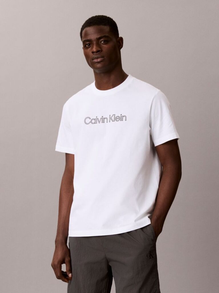 Alb Tricou Lejer Cu Logo  Barbati