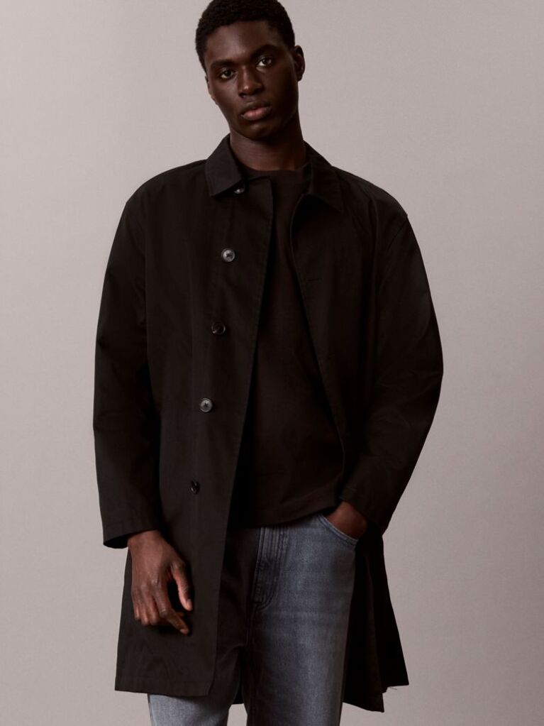 Negru Tricou Oversized Cu Logo Embosat  Barbati