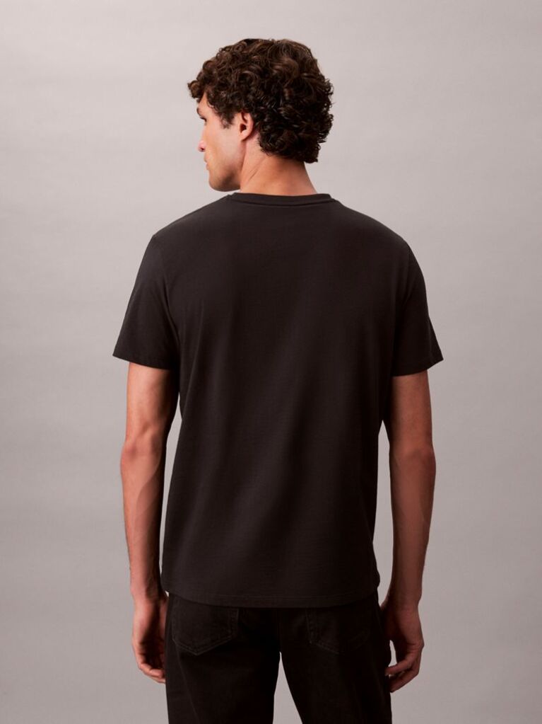 Negru Tricou Din Bumbac Cu Emblema  Barbati