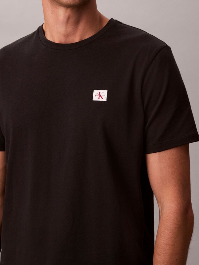 Negru Tricou Din Bumbac Cu Emblema  Barbati