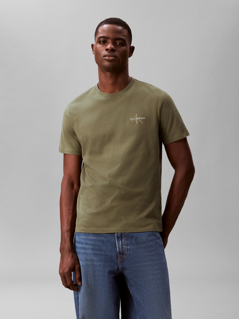 Verde Tricou Cu Logo Si Croiala Clasica   Barbati