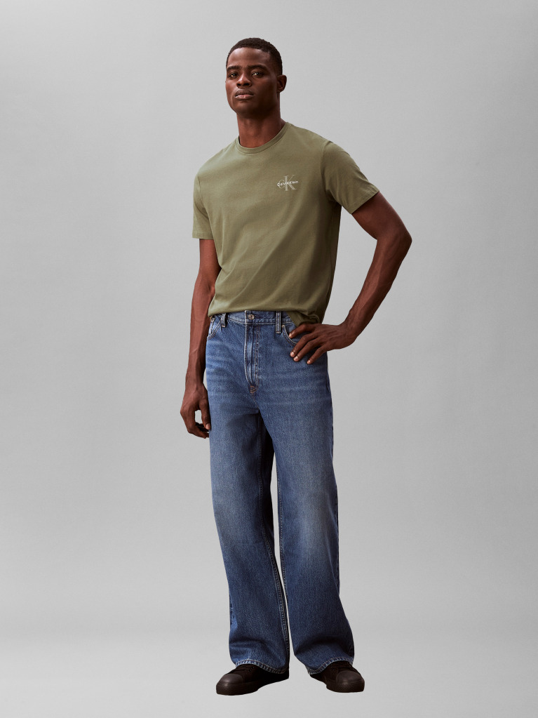 Verde Tricou Cu Logo Si Croiala Clasica   Barbati