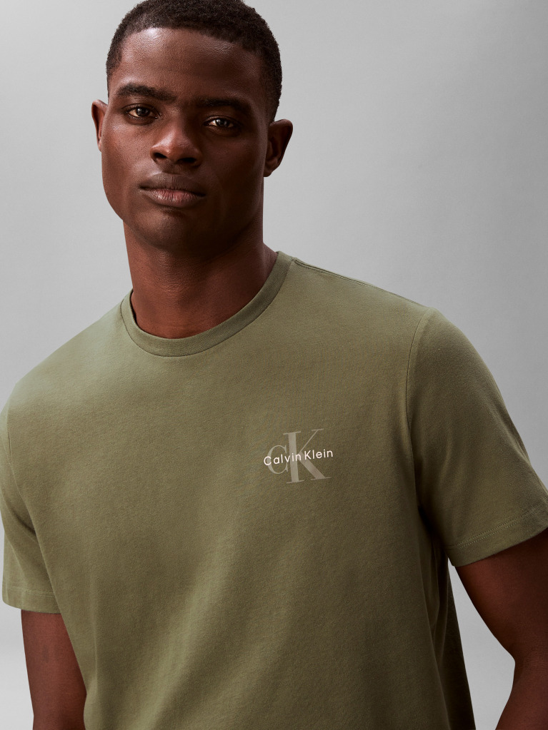 Verde Tricou Cu Logo Si Croiala Clasica   Barbati