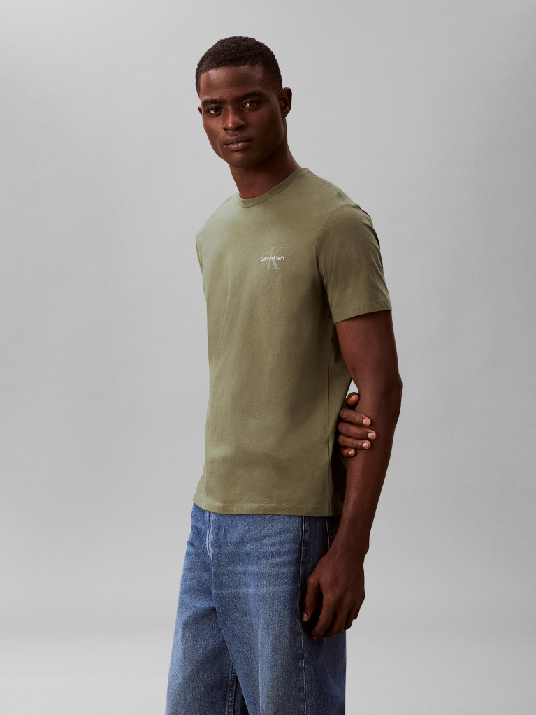 Verde Tricou Cu Logo Si Croiala Clasica   Barbati