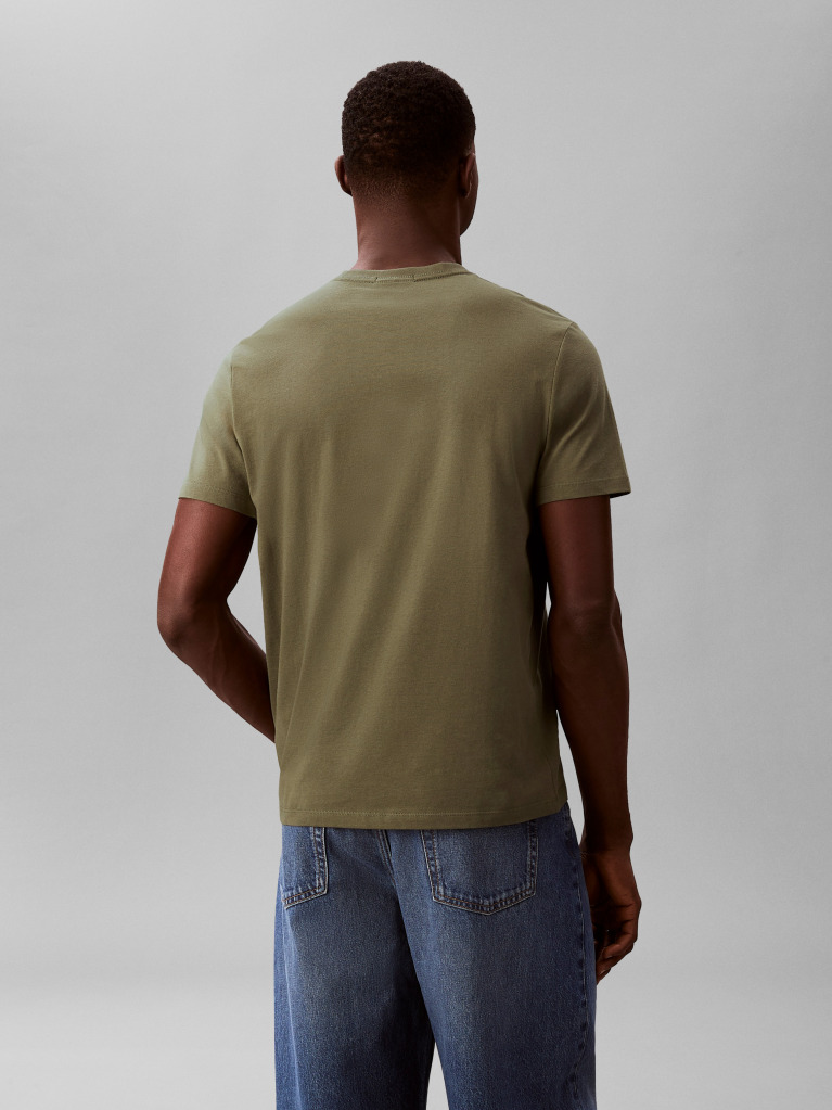 Verde Tricou Cu Logo Si Croiala Clasica   Barbati
