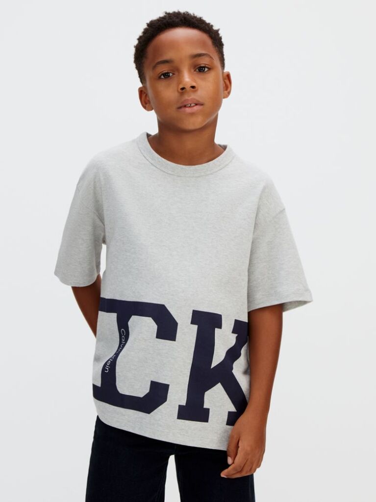 Gri Tricou Cu Logo  Baieti