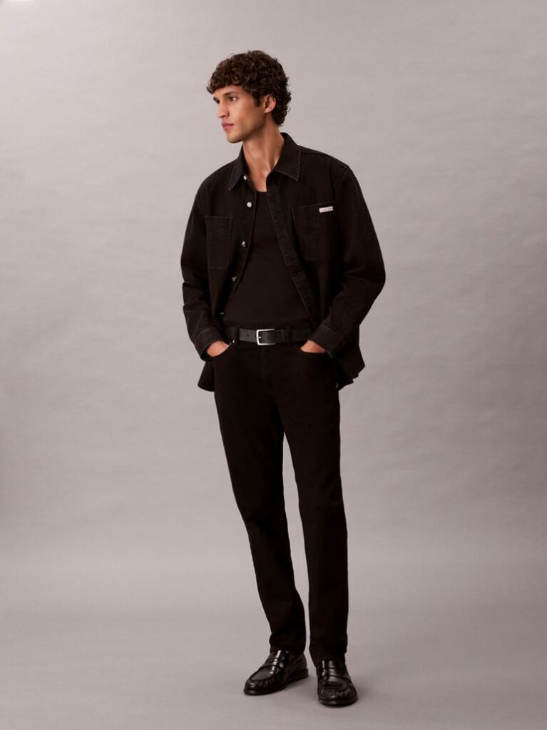 Negru Blugi Negri Cu Croiala Slim Si Picior Tapered  Barbati