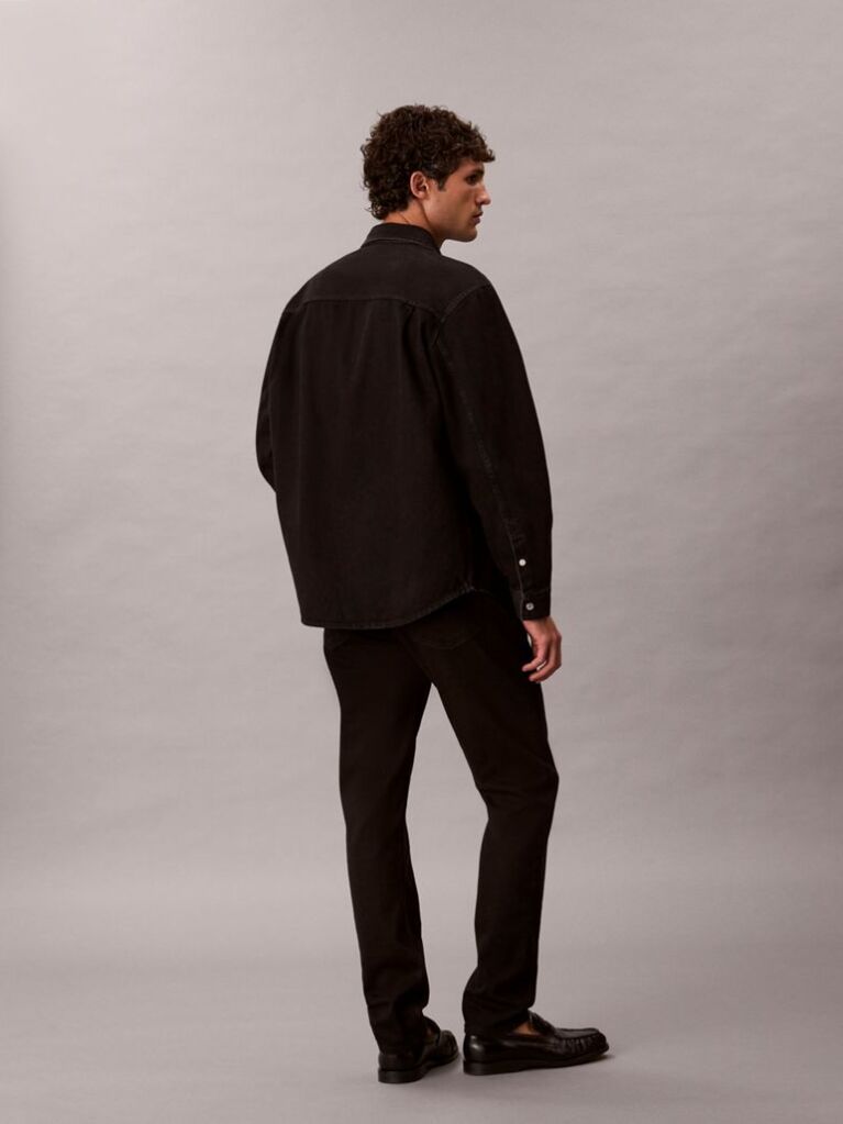 Negru Blugi Negri Cu Croiala Slim Si Picior Tapered  Barbati